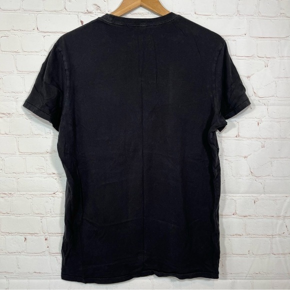 American Eagle T Shirt Mens Large Black Spell Out Logo - Picture 6 of 6